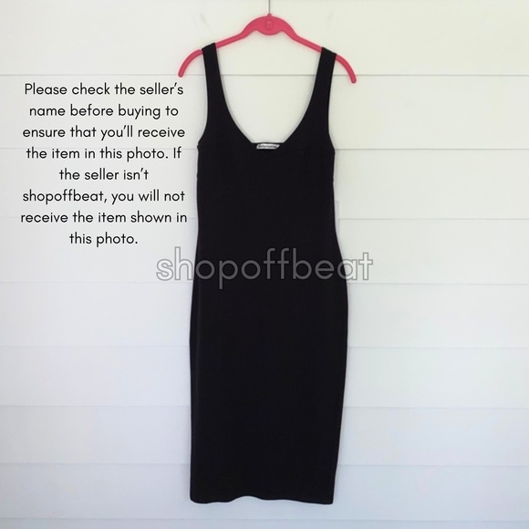 NEW Reformation Braun Dress Black Medium - Picture 11 of 15